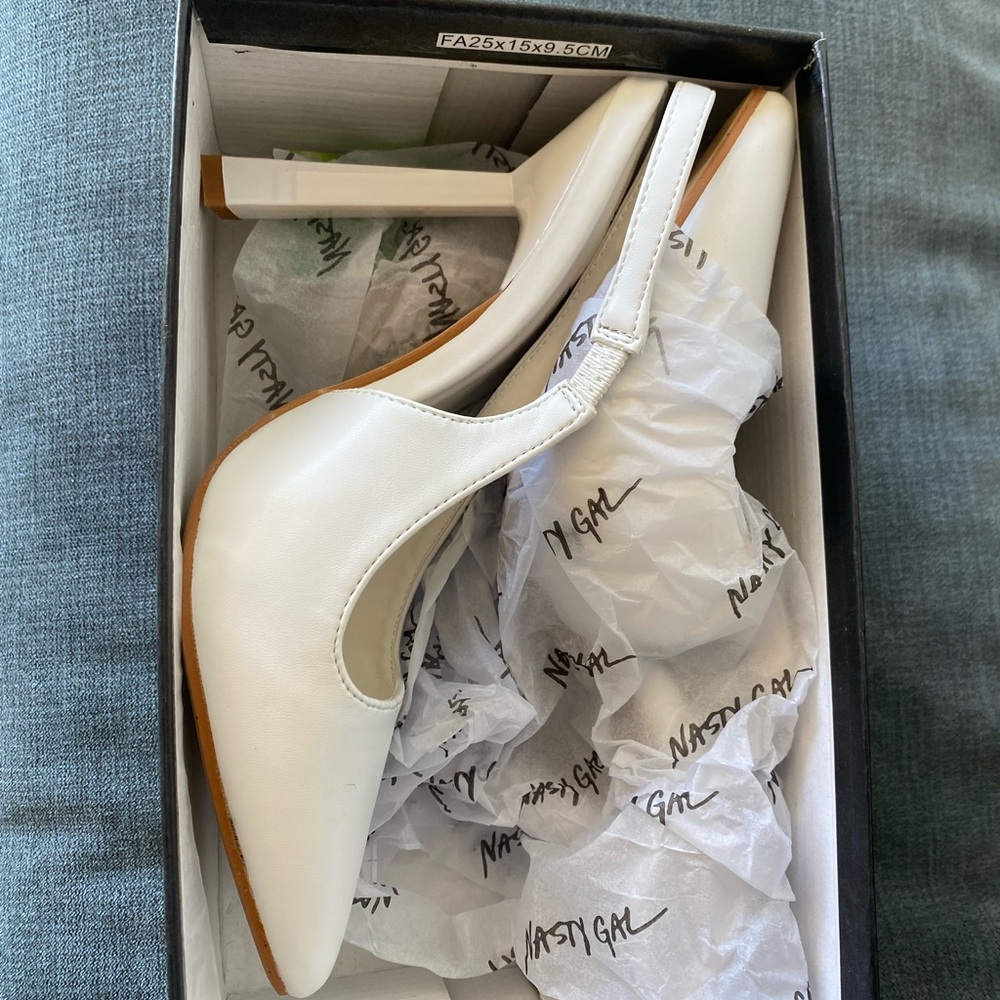 NWT White Nasty Gal Heels